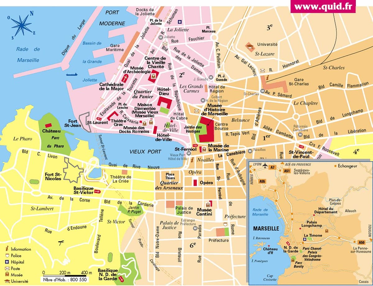 porto de Marselha mapa