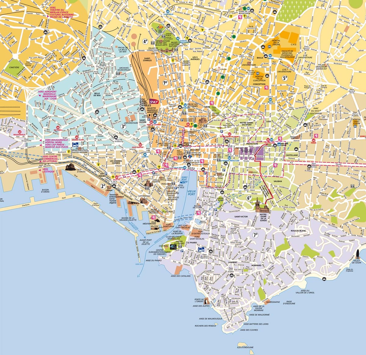 mapa de Marseille estado