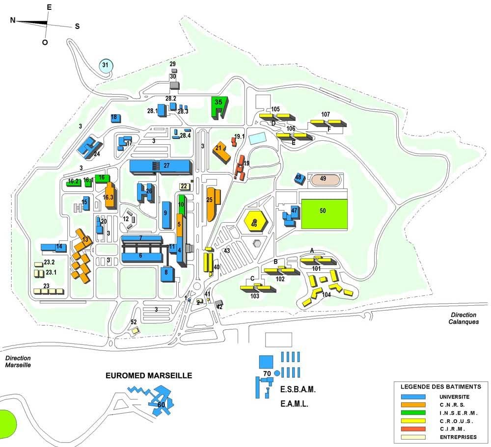 mapa de Marseille escola