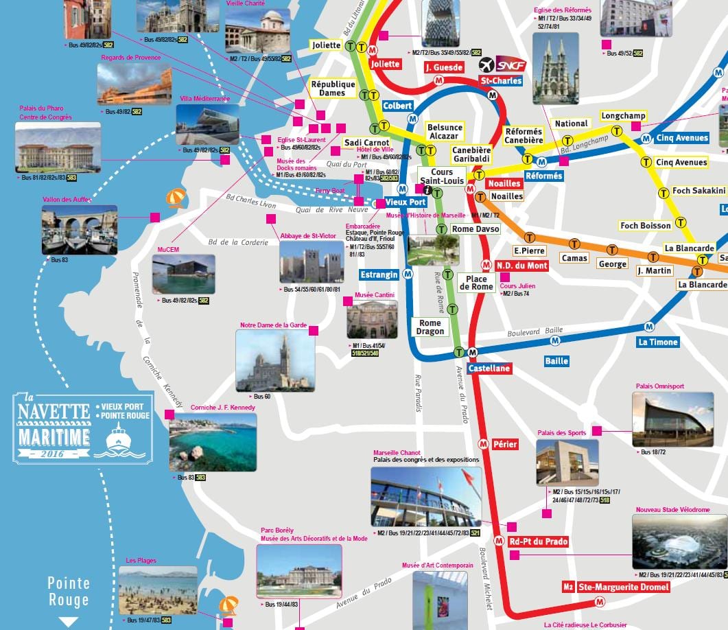 mapa de Marseille monumento