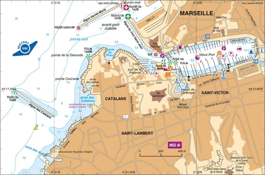 mapa de Marseille terminal de cruzeiros