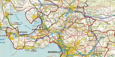 Mapa de Marseille estrada