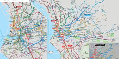 Marselha ônibus mapa de rotas