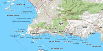Mapa geográfico da Marseille
