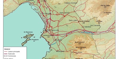 Mapa topográfico de Marselha